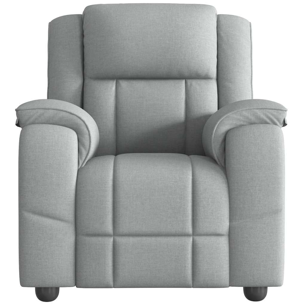 Fauteuil de relaxation tissu gris clair