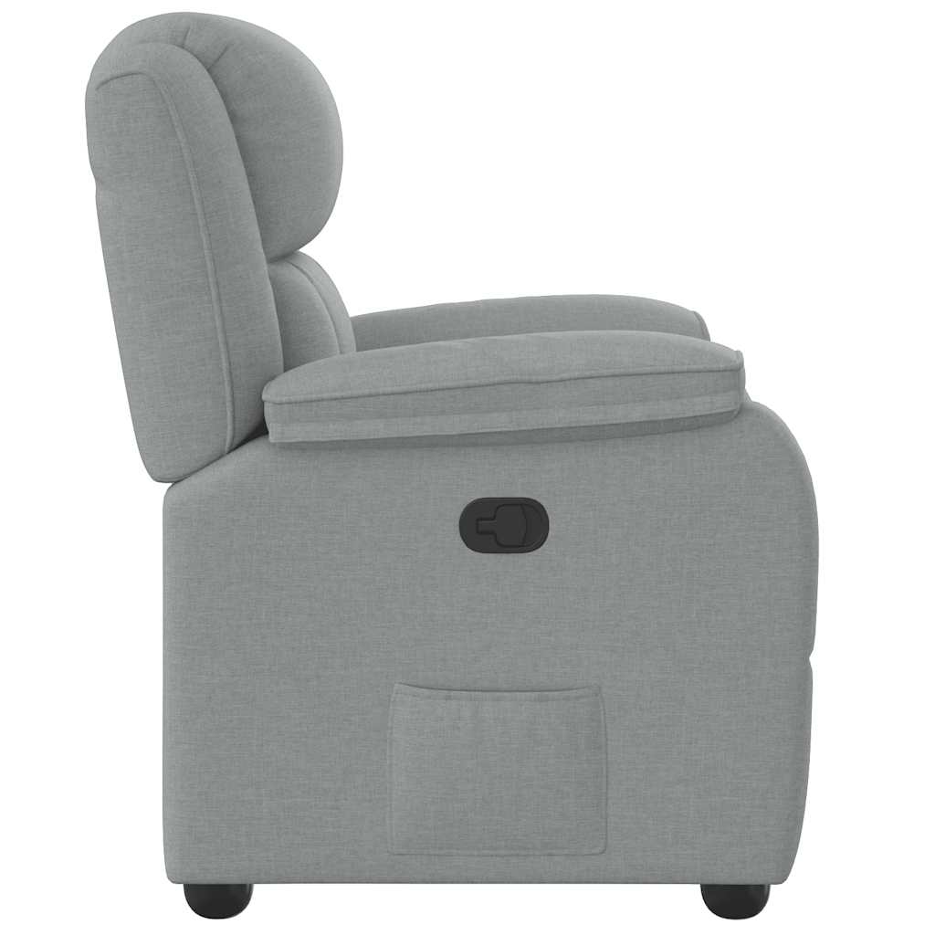 Fauteuil de relaxation tissu gris clair
