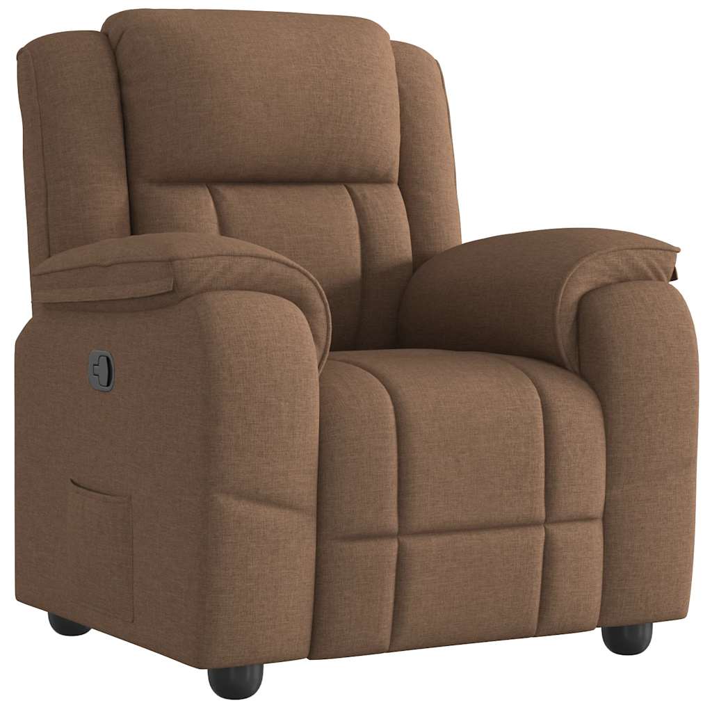 Relaxsessel Braun Stoff