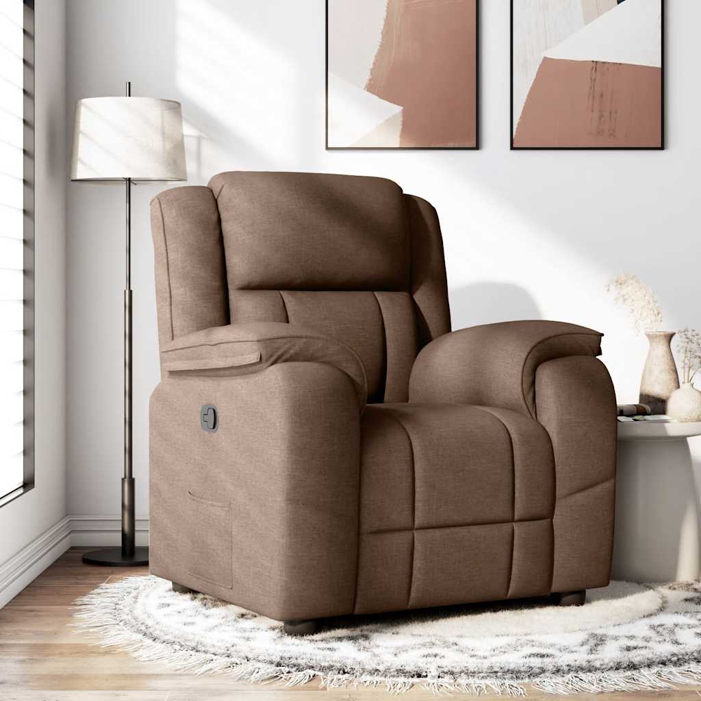 Relaxsessel Braun Stoff