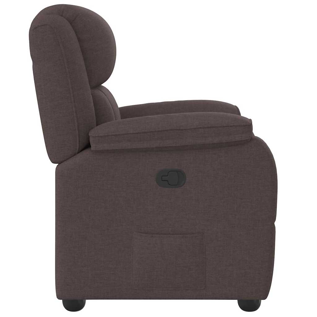 Relaxsessel Dunkelbraun Stoff