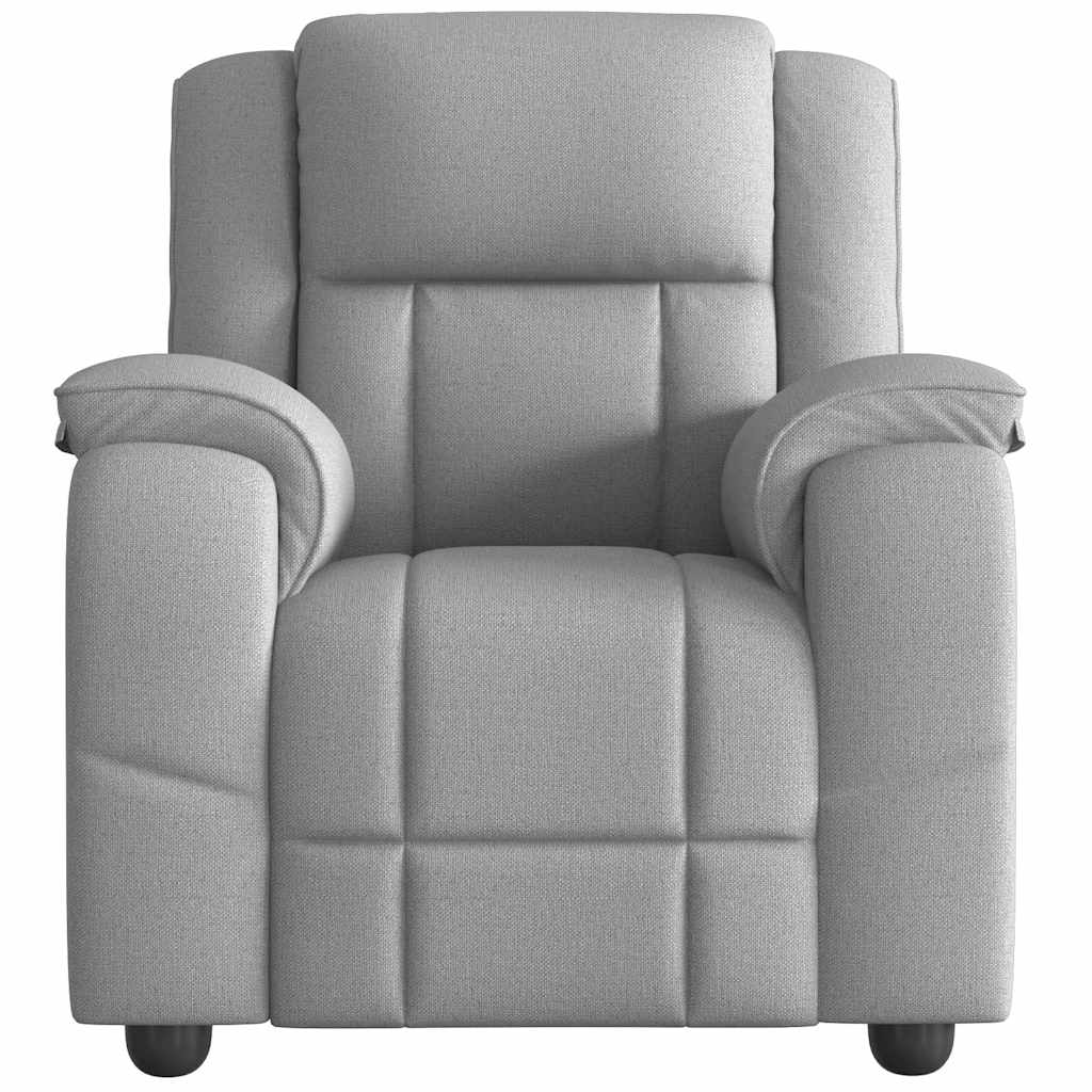 Fauteuil relax tissu gris nuage