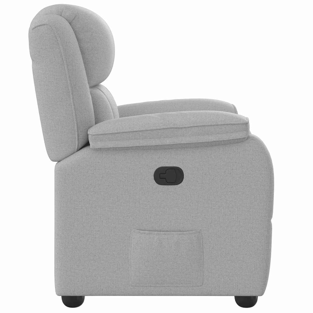 Fauteuil relax tissu gris nuage
