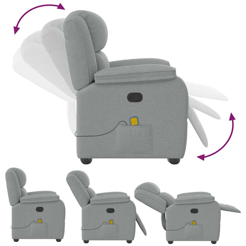 Fauteuil de massage tissu gris clair
