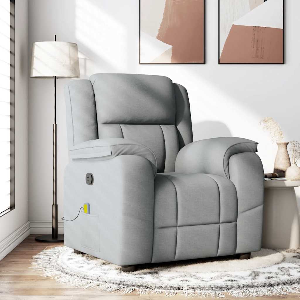 Fauteuil de massage tissu gris clair