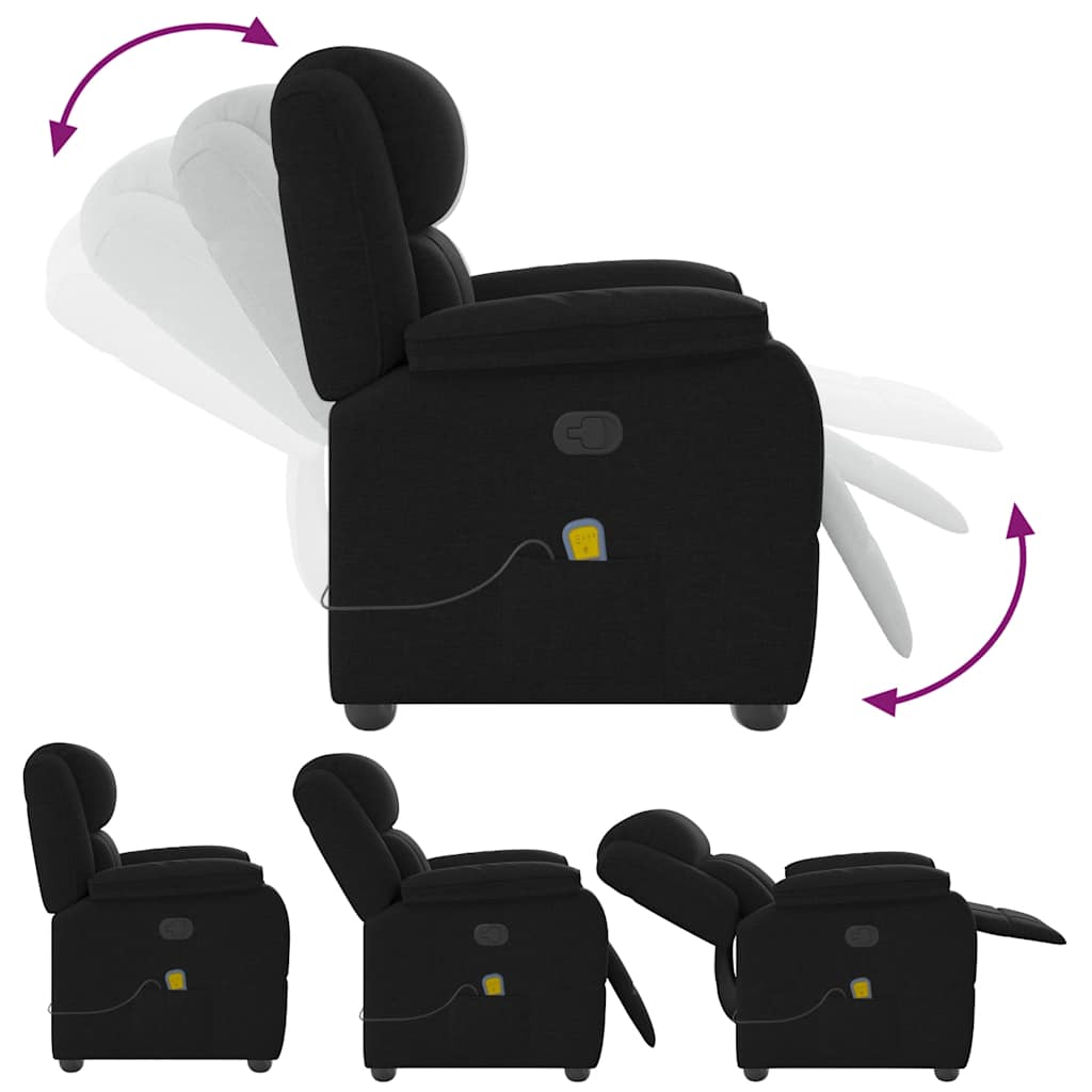 Fauteuil de massage tissu noir