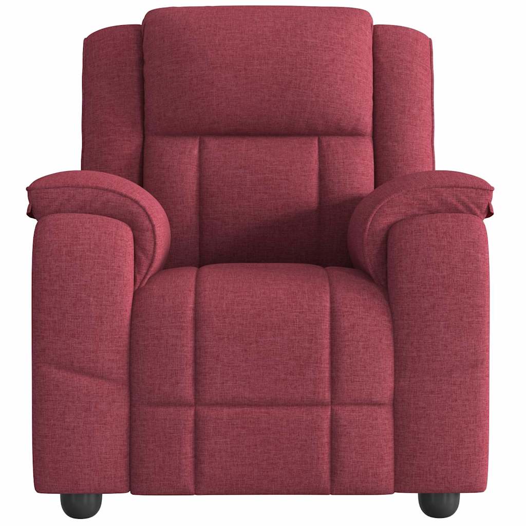 Fauteuil de massage tissu rouge vin