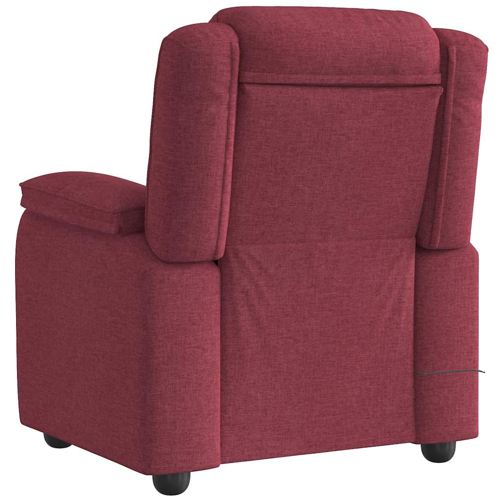 Fauteuil de massage tissu rouge vin