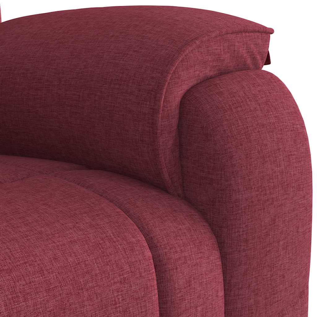 Fauteuil de massage tissu rouge vin