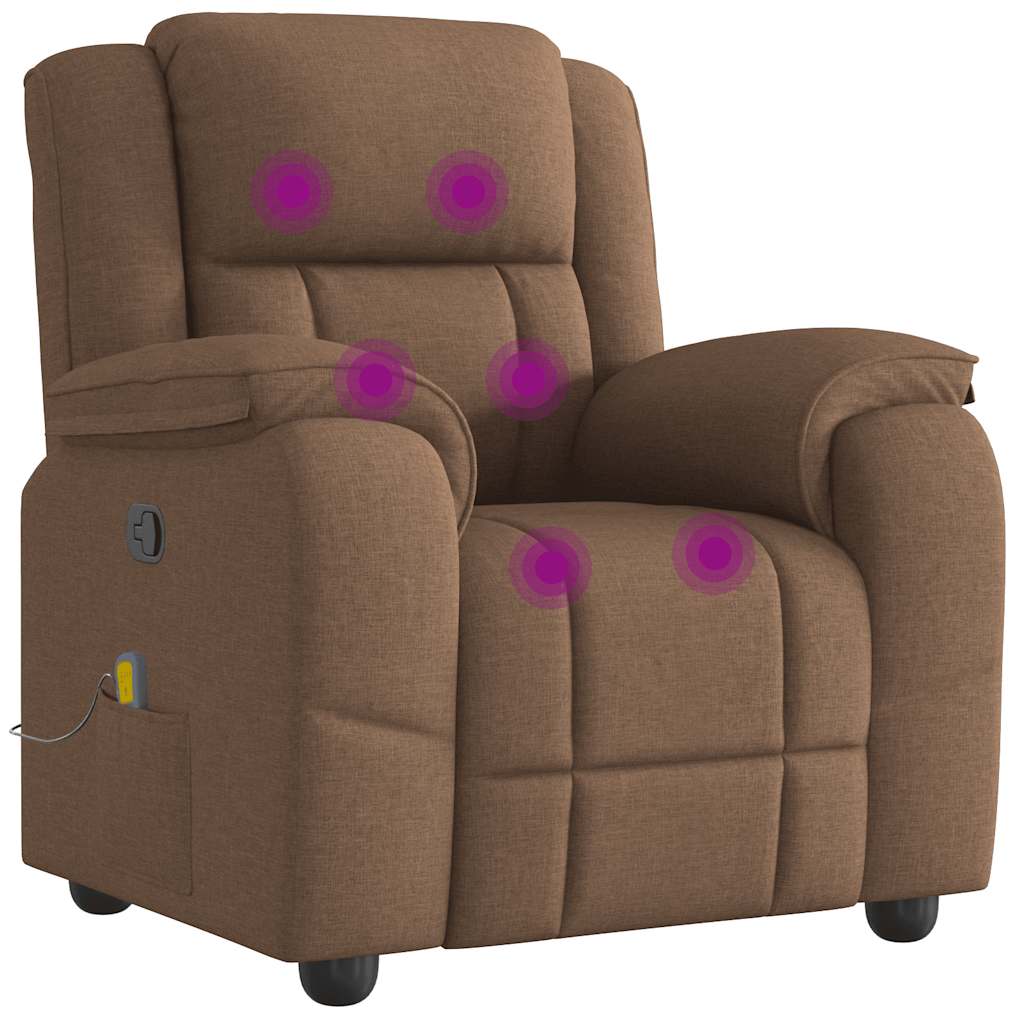 Fauteuil de massage tissu marron