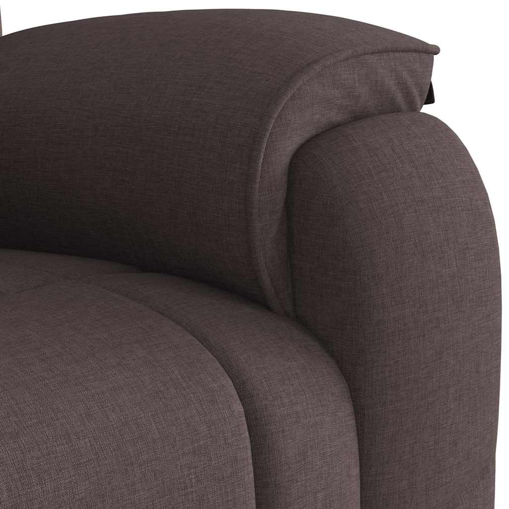 Massagesessel Dunkelbraun Stoff