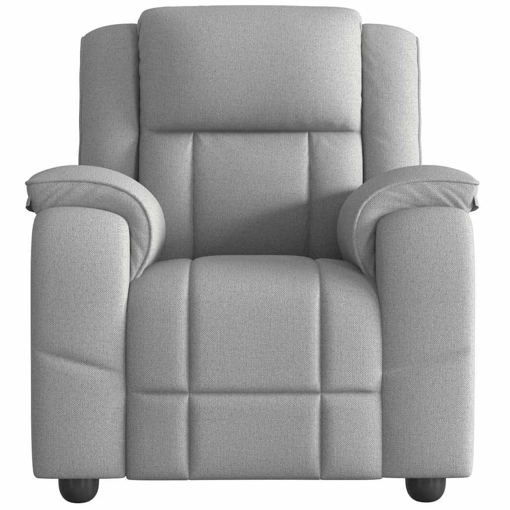 Fauteuil de massage en tissu gris nuage