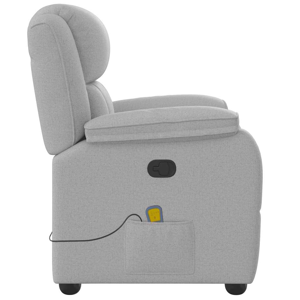 Fauteuil de massage en tissu gris nuage