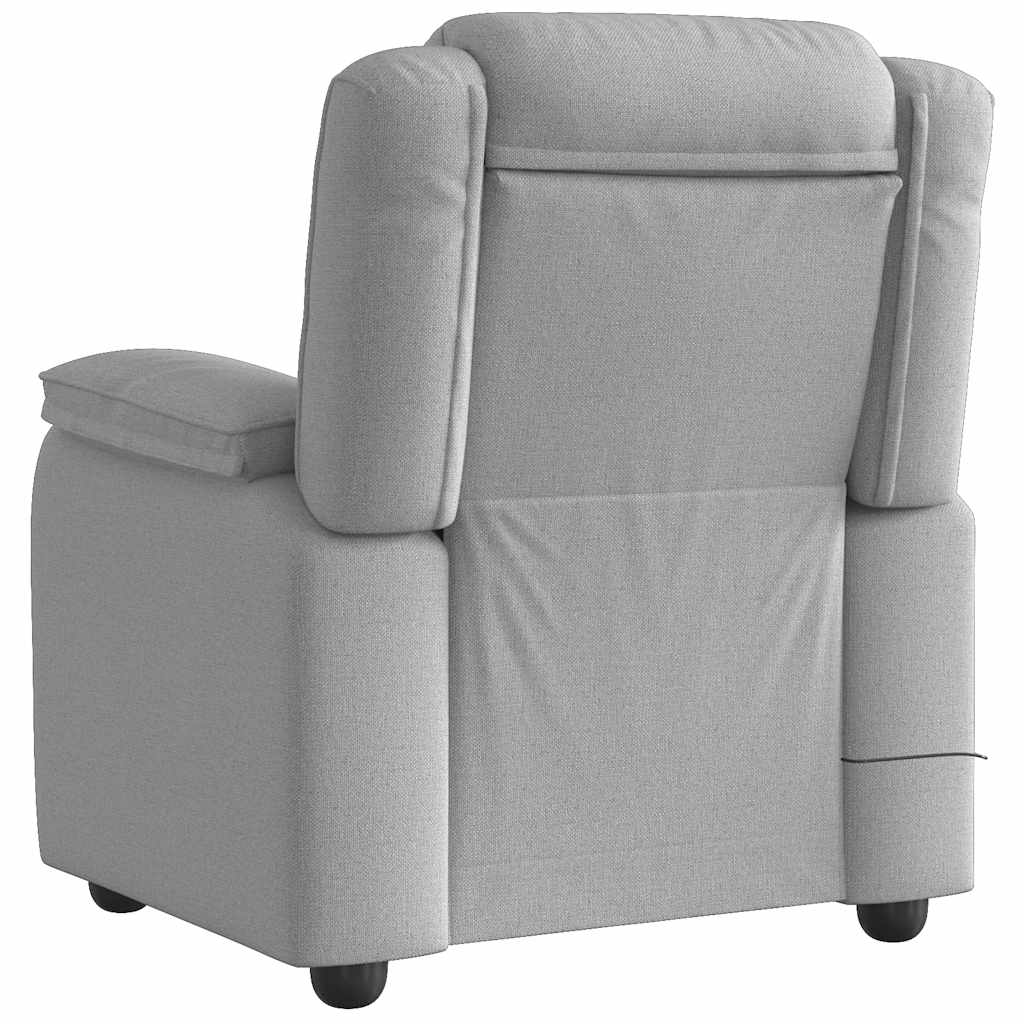 Fauteuil de massage en tissu gris nuage