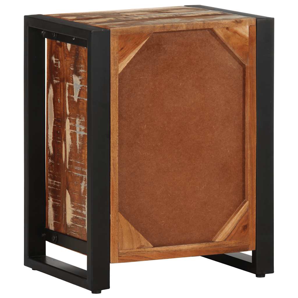 Tables de chevet 2 pièces. Bois de manguier brut multicolore