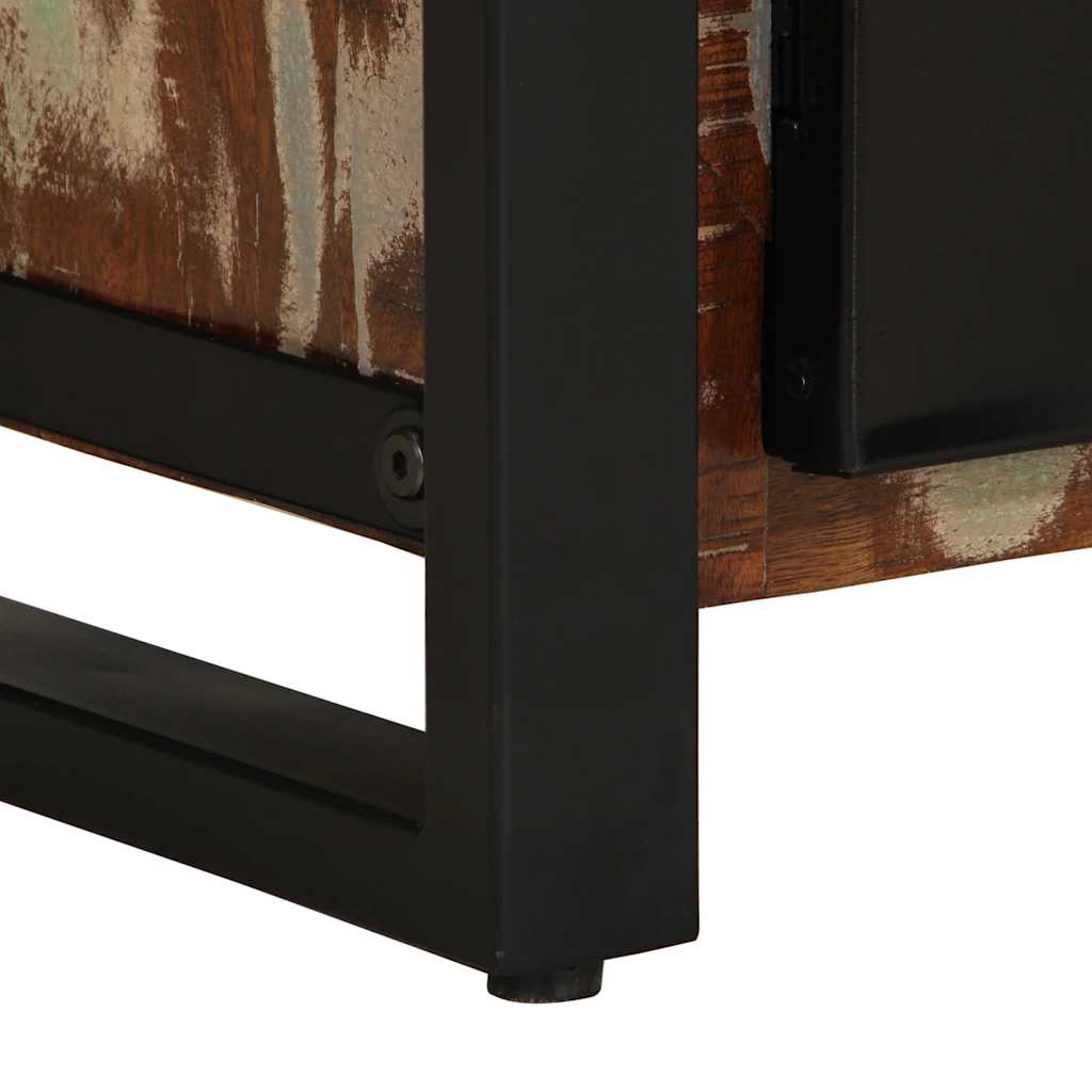 Tables de chevet 2 pièces. Bois de manguier brut multicolore