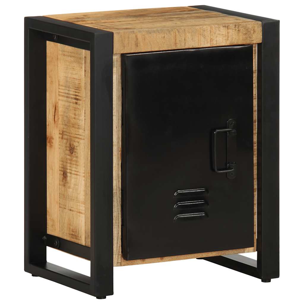 Tables de chevet, lot de 2, en bois de manguier brut