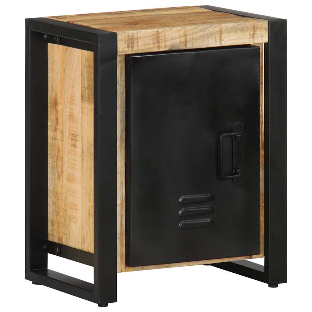Tables de chevet, lot de 2, en bois de manguier brut