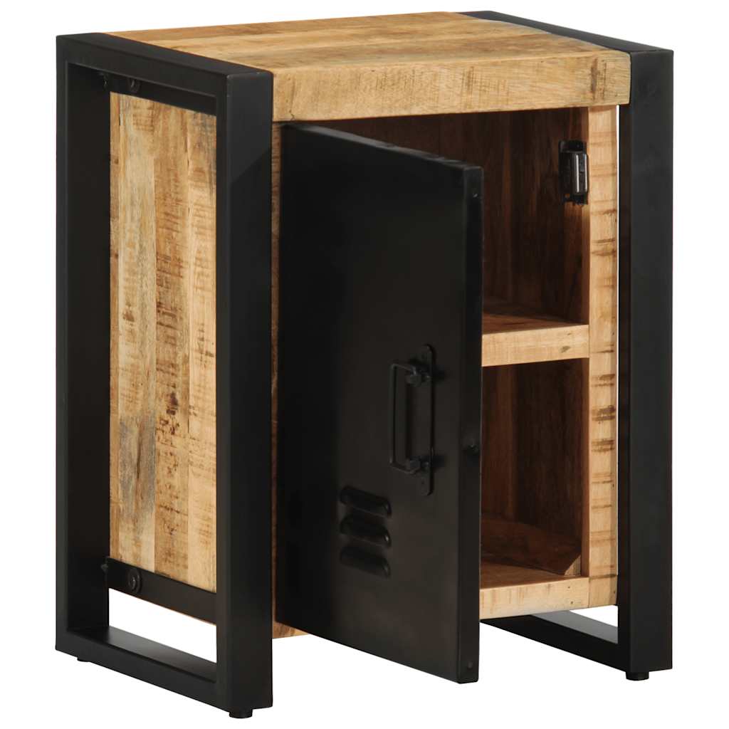 Tables de chevet, lot de 2, en bois de manguier brut