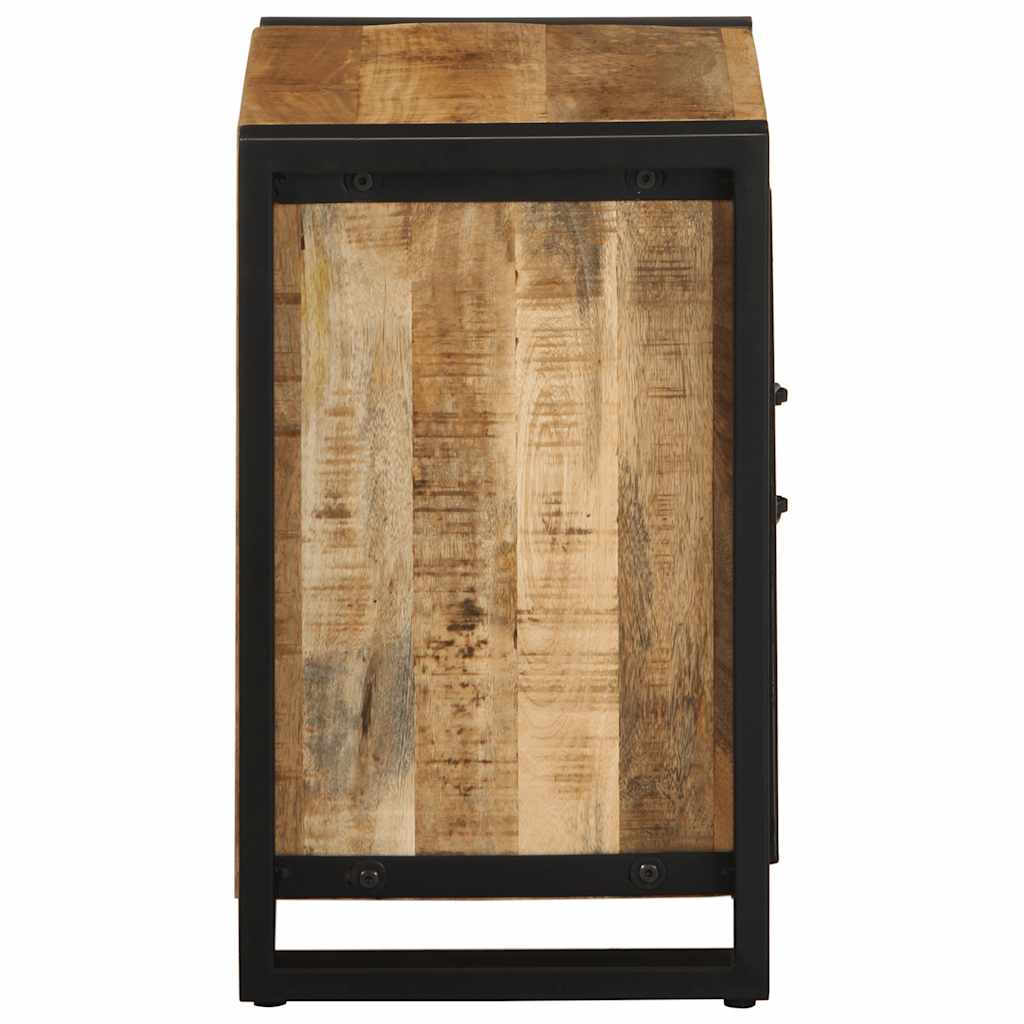 Tables de chevet, lot de 2, en bois de manguier brut