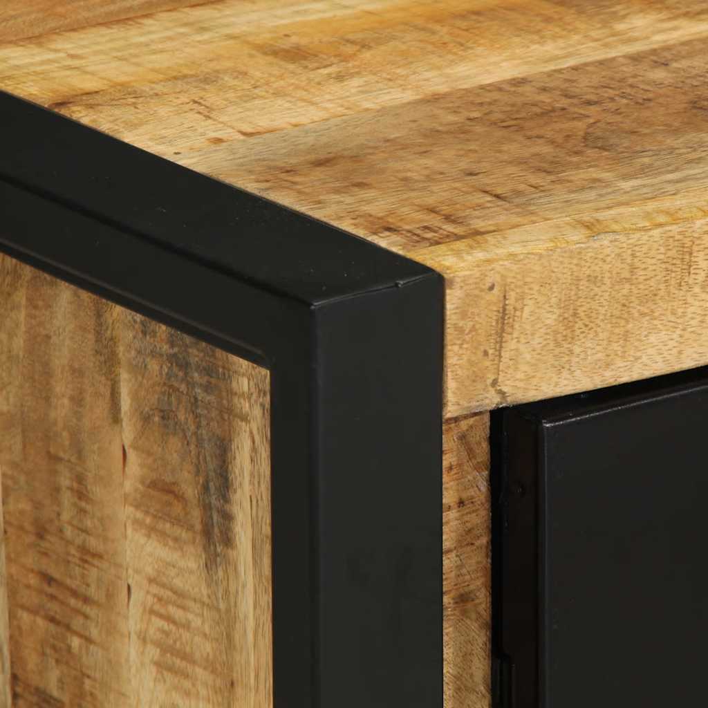 Tables de chevet, lot de 2, en bois de manguier brut