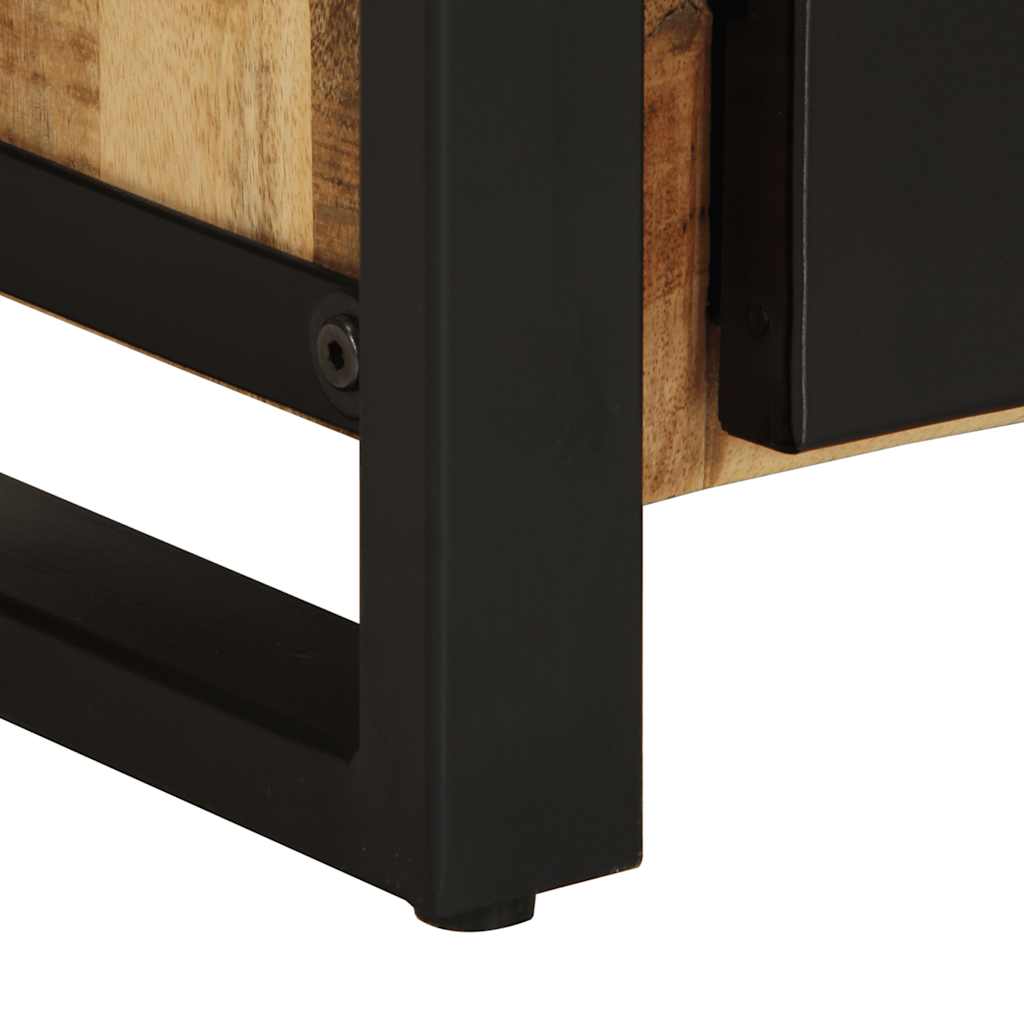 Tables de chevet, lot de 2, en bois de manguier brut
