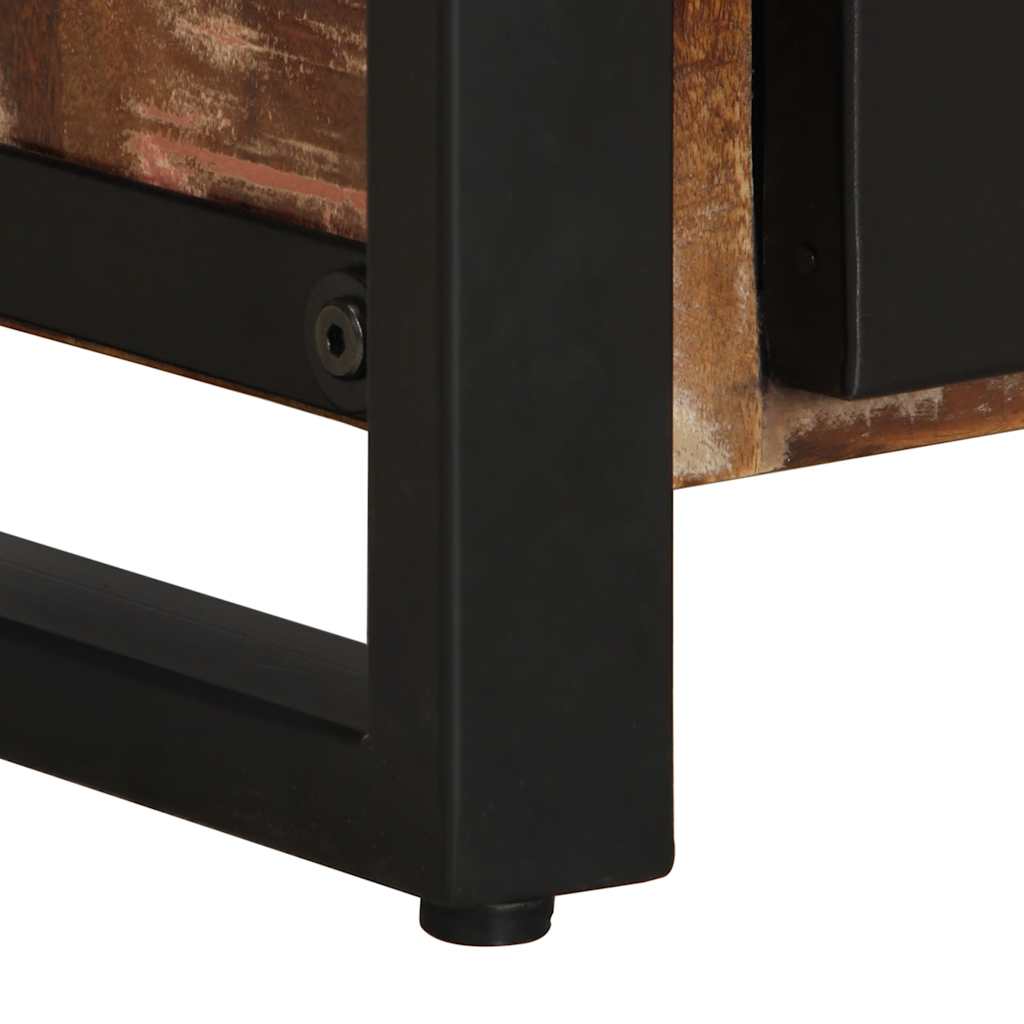 Bedside table multicolored 40x30x51 cm solid reclaimed wood