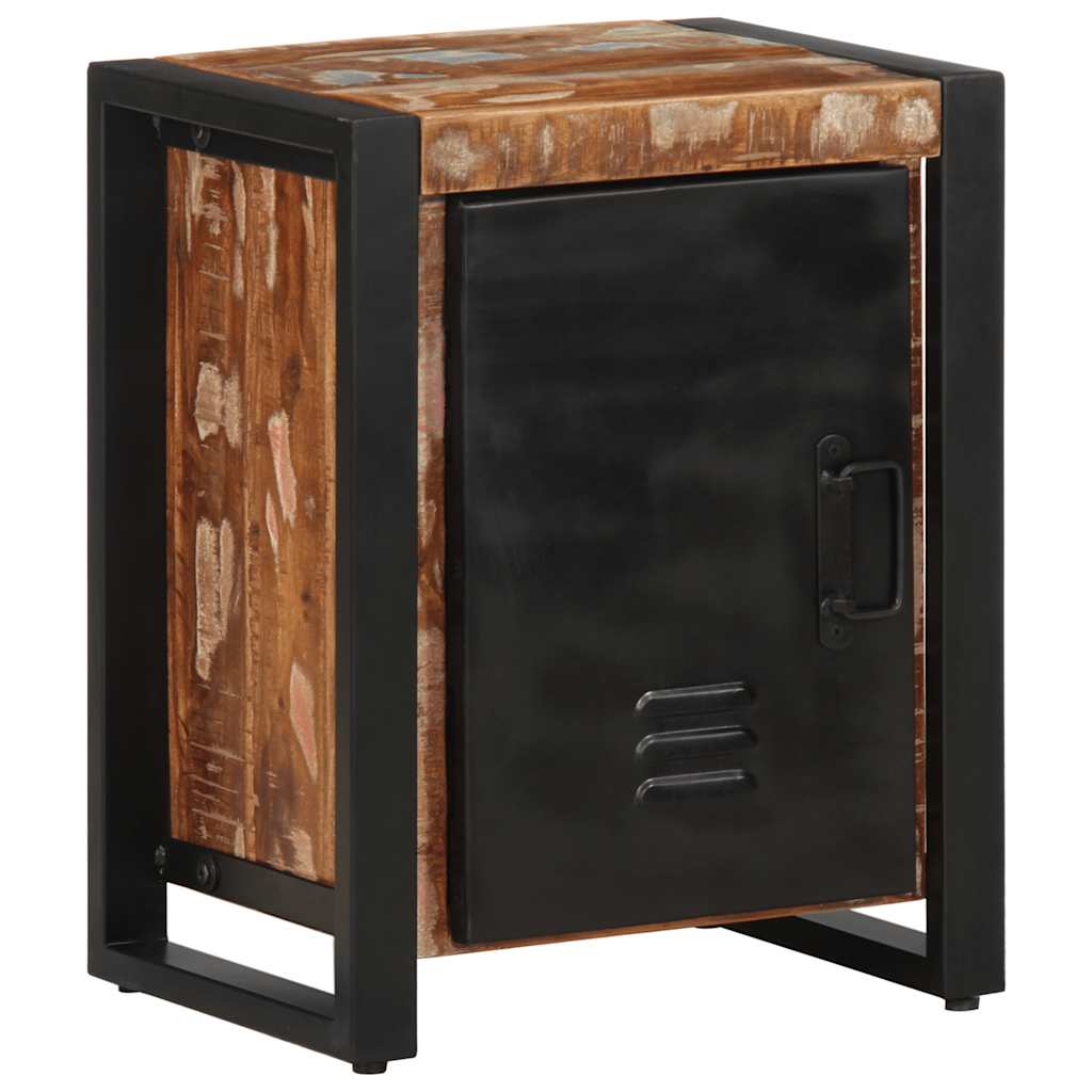 Tables de chevet 2 pièces. Bois de manguier brut multicolore