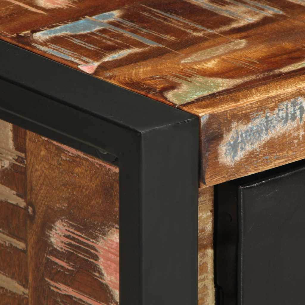 Tables de chevet 2 pièces. Bois de manguier brut multicolore