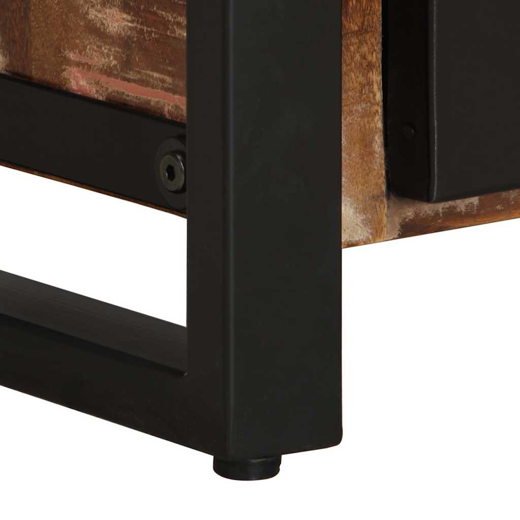 Tables de chevet 2 pièces. Bois de manguier brut multicolore