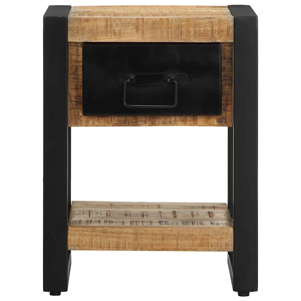 Tables de chevet, lot de 2, en bois de manguier brut