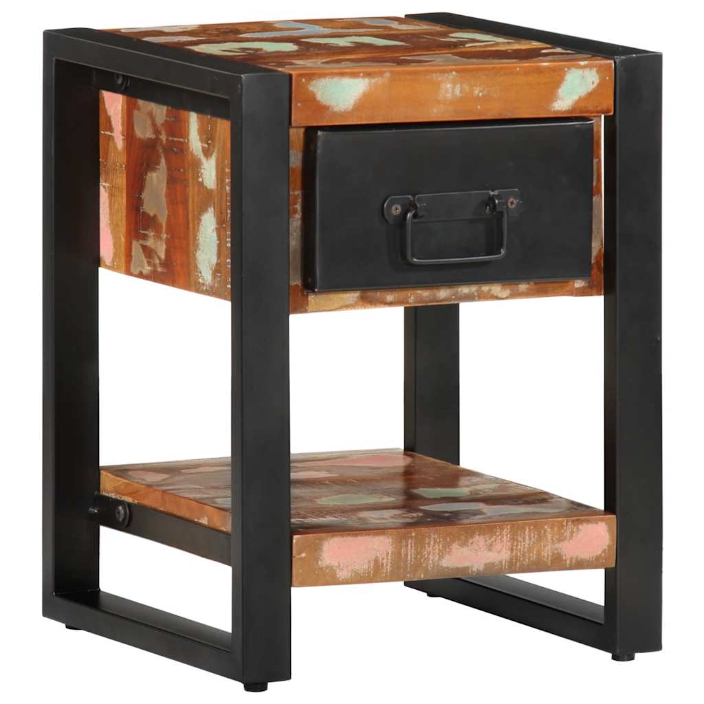Tables de chevet 2 pièces. Multicolore Bois de manguier brut