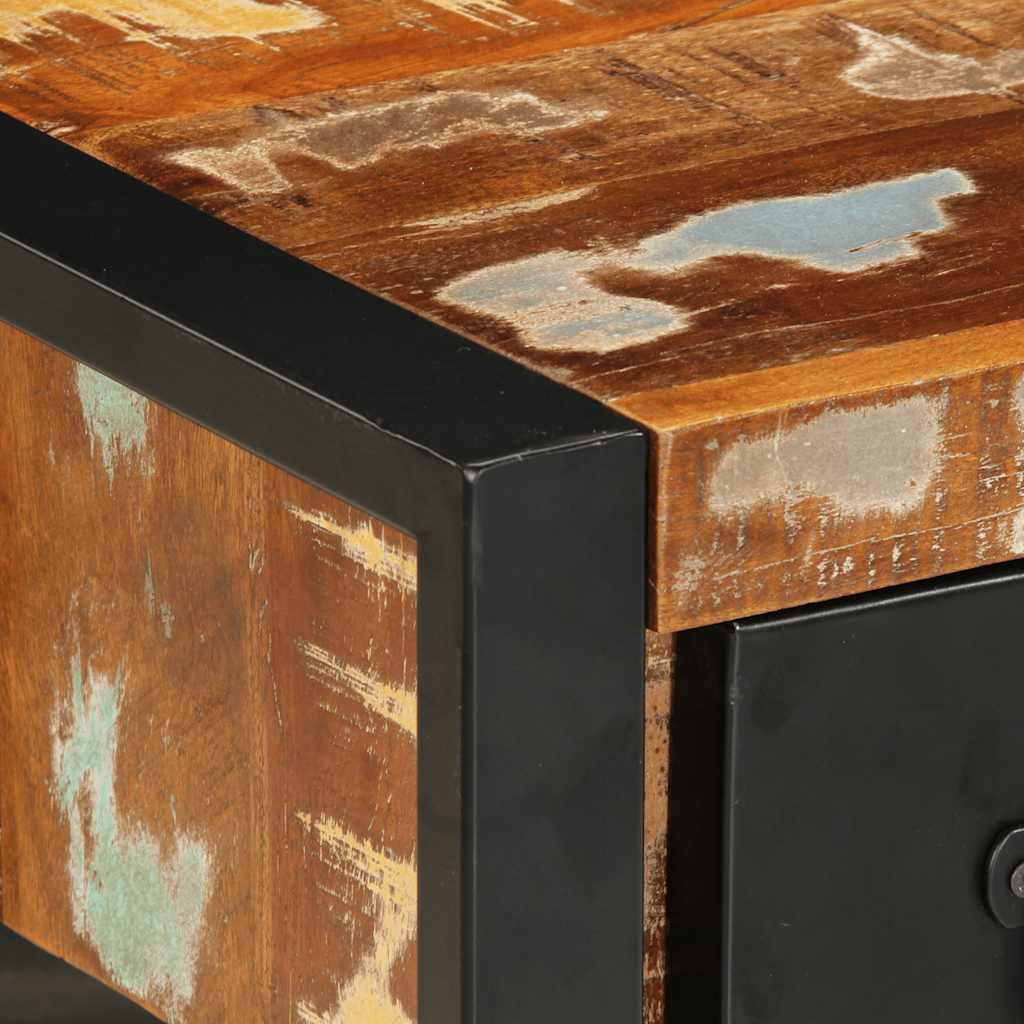 Tables de chevet 2 pièces. Multicolore Bois de manguier brut