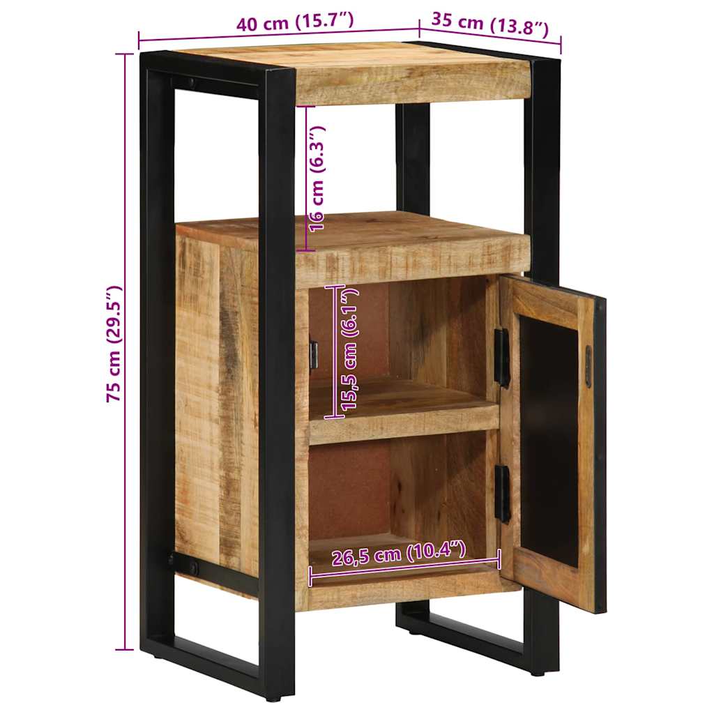Badezimmerschrank Braun 40 x 35 x 75 cm Massivholz Mango
