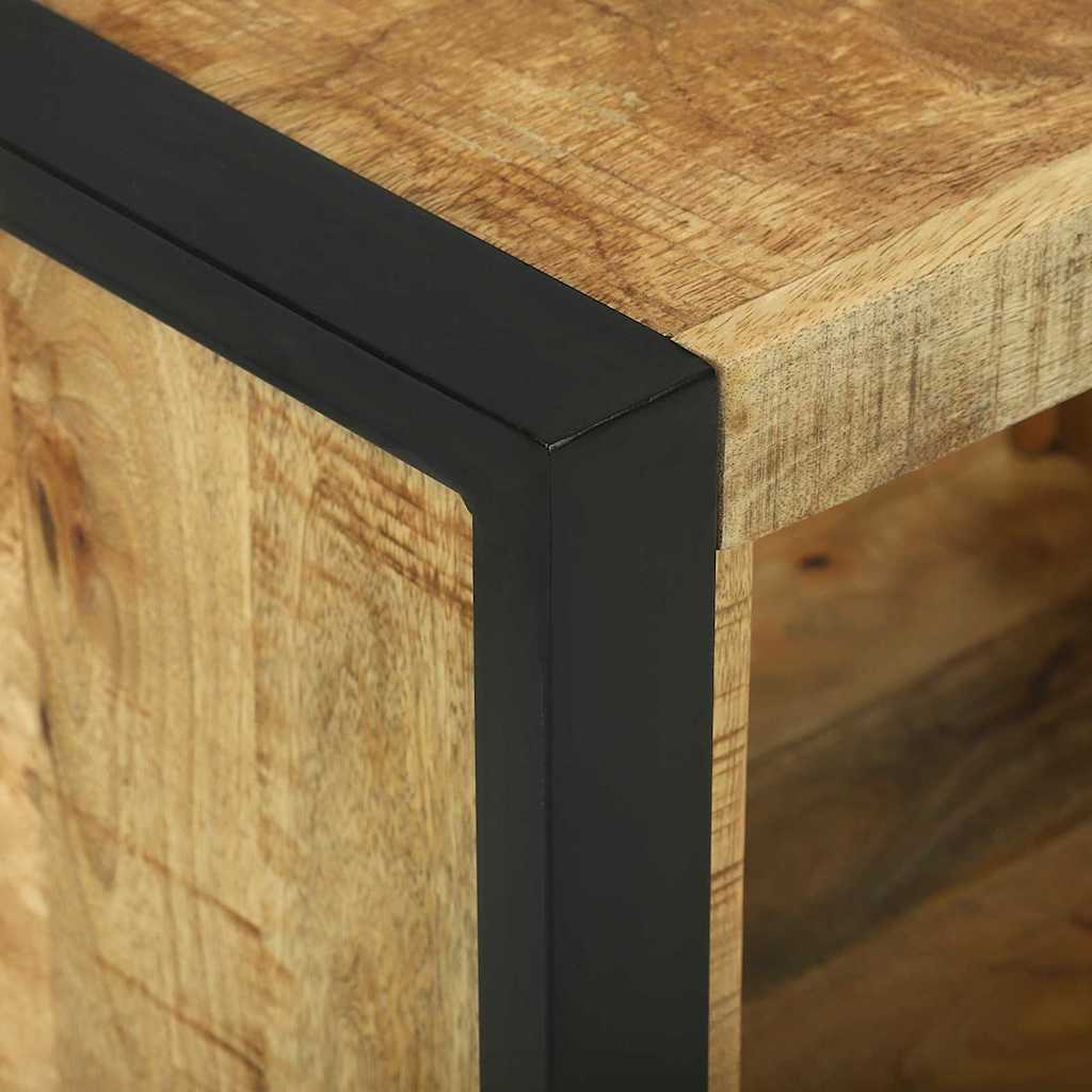Wandwürfel mit Regal Braun 55 x 35 x 40 cm Massivholz Mango