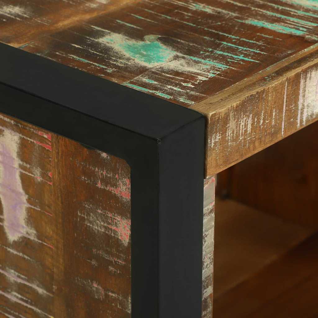 Wandwürfel mit Regal Braun 55 x 35 x 40 cm Massivholz Altholz