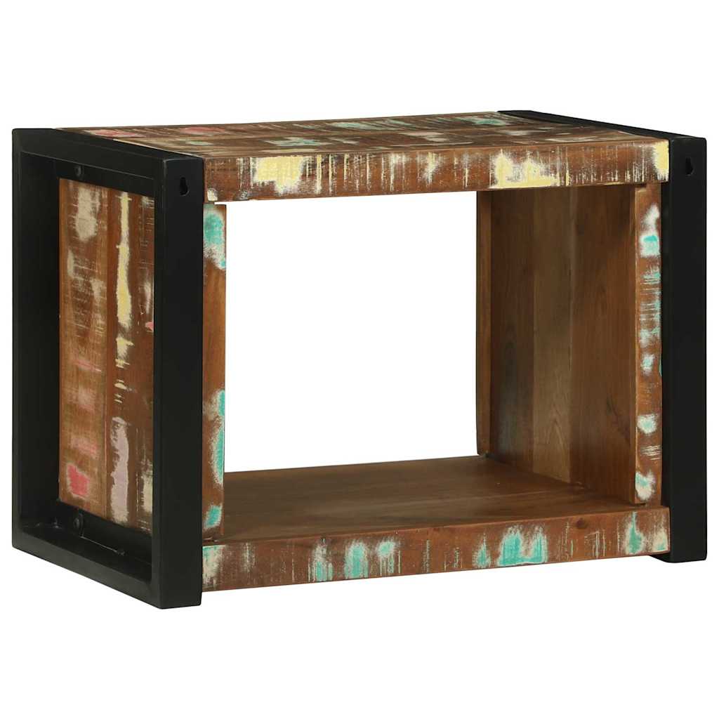 Wandwürfel mit Regal Braun 55 x 35 x 40 cm Massivholz Altholz