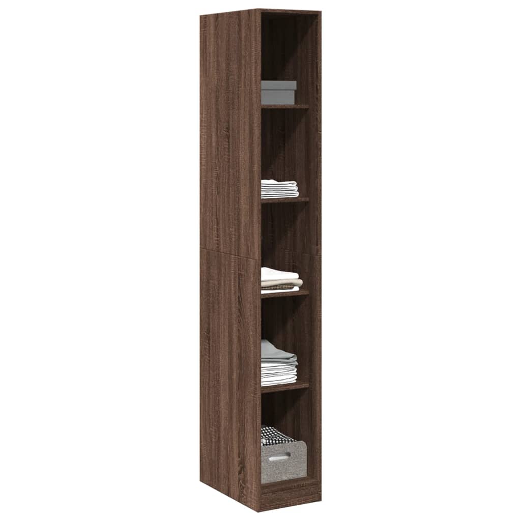 Wardrobe brown oak look 30x50x200 cm wood material