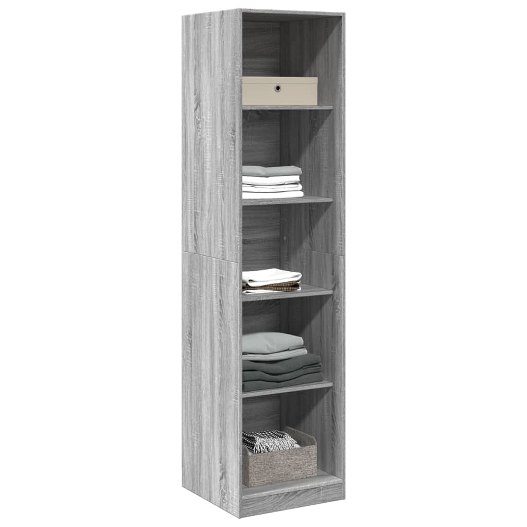 Wardrobe Grey Sonoma 50x50x200 cm wood material
