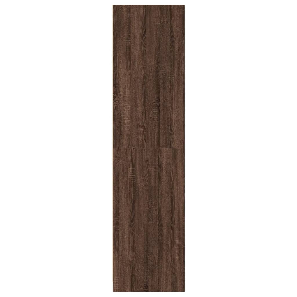 Armoire aspect chêne marron 100x50x200 cm matériau bois