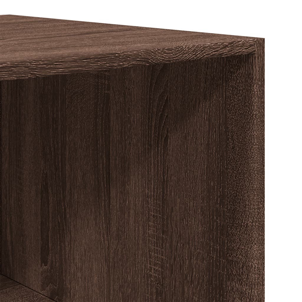 Armoire aspect chêne marron 100x50x200 cm matériau bois