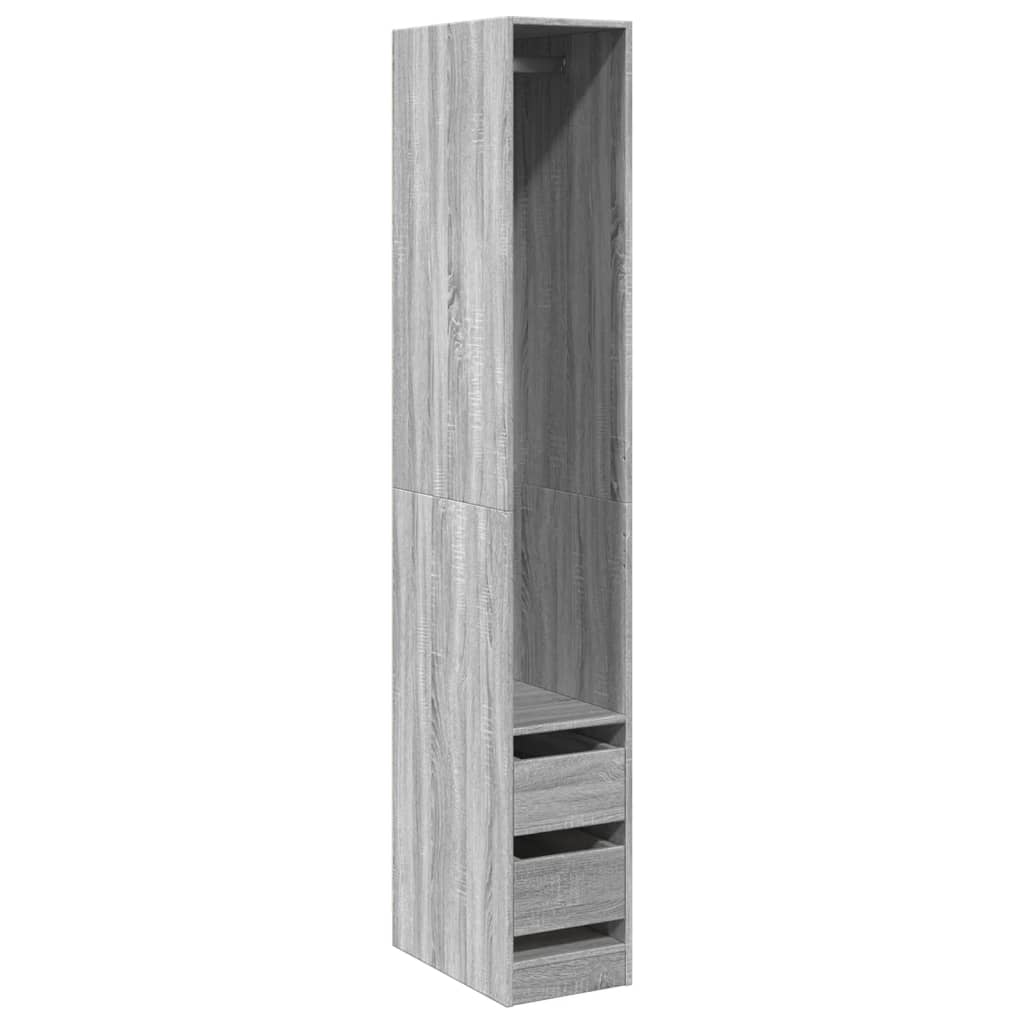 Wardrobe Grey Sonoma 30x50x200 cm wood material