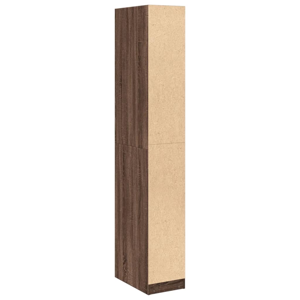 Wardrobe brown oak look 30x50x200 cm wood material