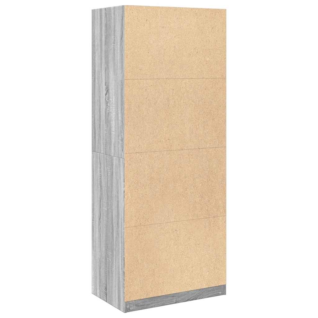 Armoire Gris Sonoma 80x50x200 cm en matériau à base de bois