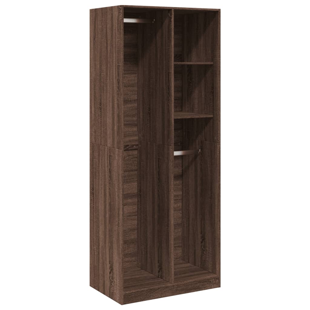 Wardrobe brown oak look 80x50x200 cm wood material