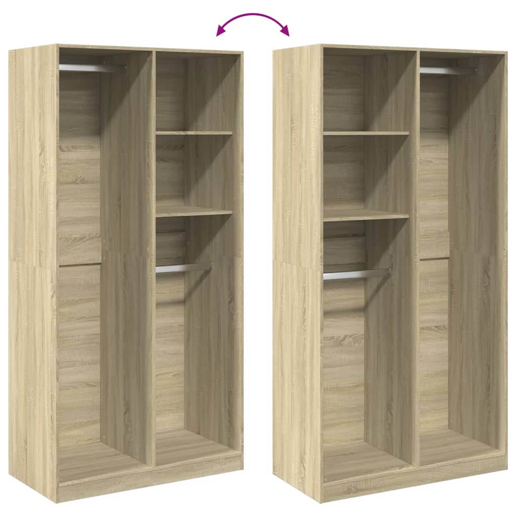 Wardrobe Sonoma Oak 100x50x200 cm Wood Material