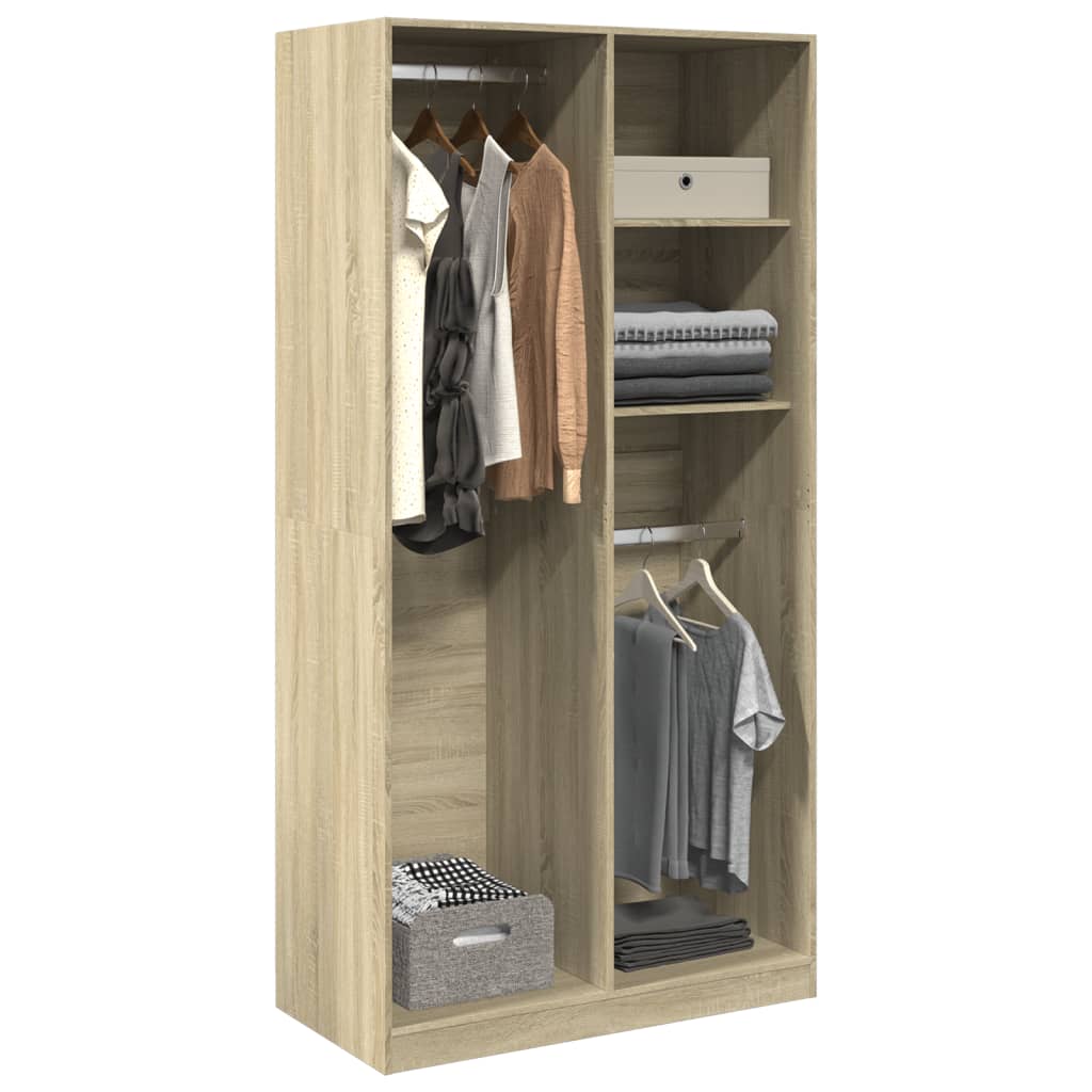 Wardrobe Sonoma Oak 100x50x200 cm Wood Material