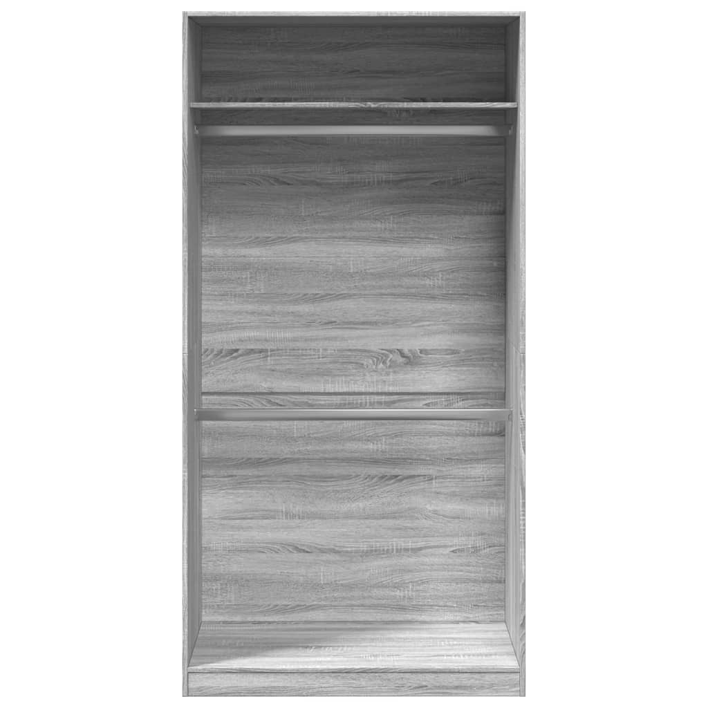 Wardrobe Grey Sonoma 100x50x200 cm Wood Material