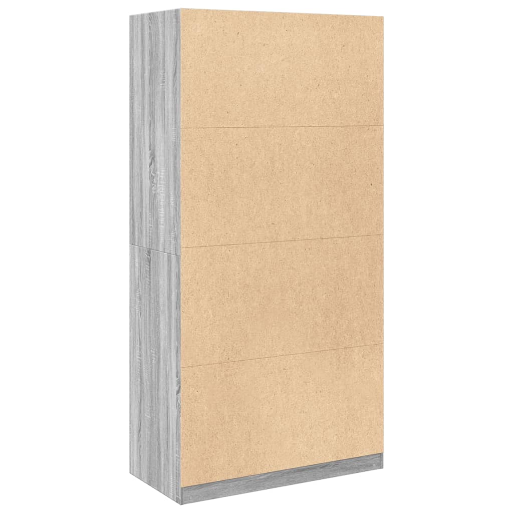Wardrobe Grey Sonoma 100x50x200 cm Wood Material