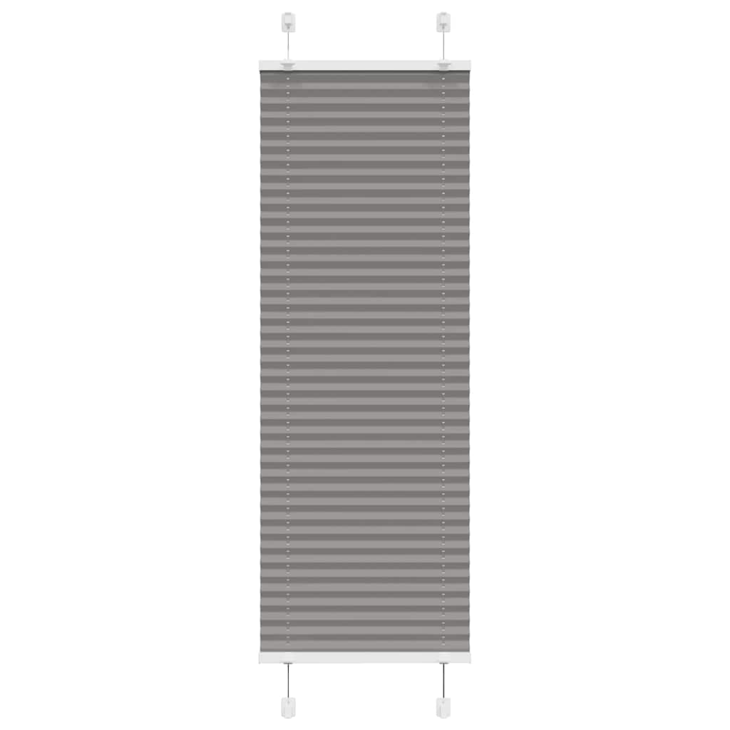 Pleated blind anthracite 45x100 cm fabric width 44.4 cm polyester